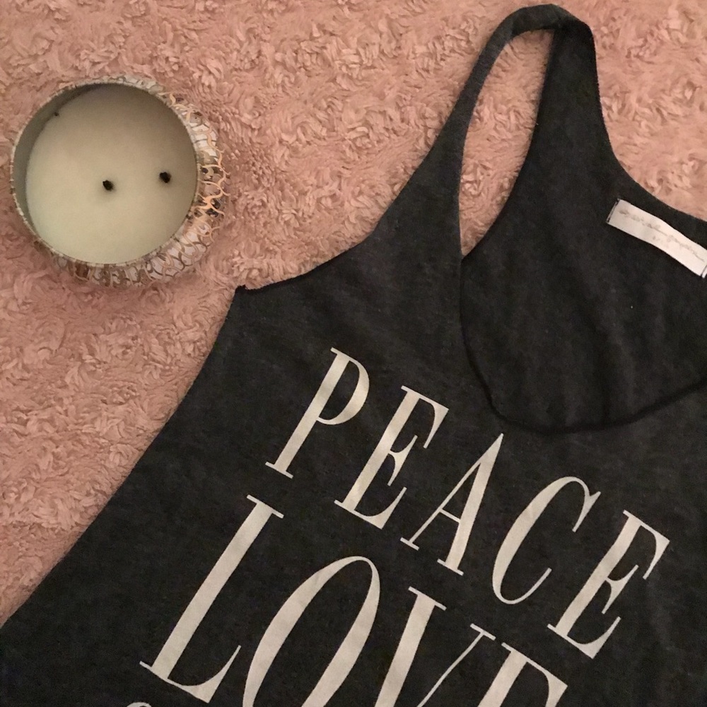 Cute graphic racerback tank in Vintage Black